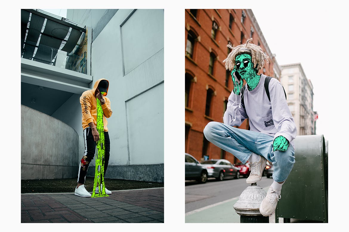 Grime Art艺术风格素材库精选PS动作 Zombie Grime Art Photoshop Action插图(3)