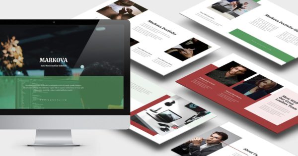 商业手册Lookbook设计风格Powerpoint模板 Markova : Business Lookbook Style Powerpoint