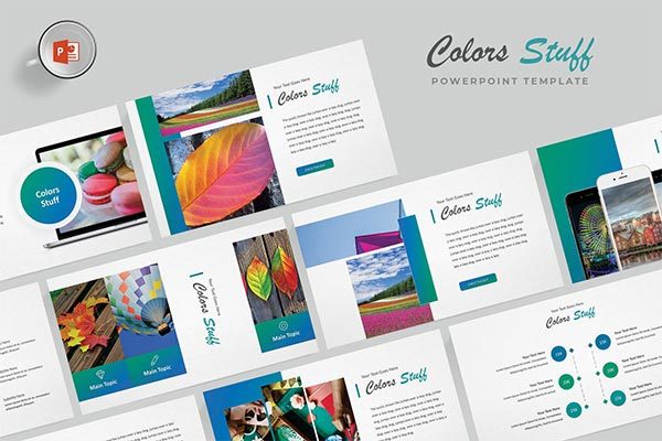 时尚高端多用途的彩色Powerpoint幻灯片演示模板（pptx）