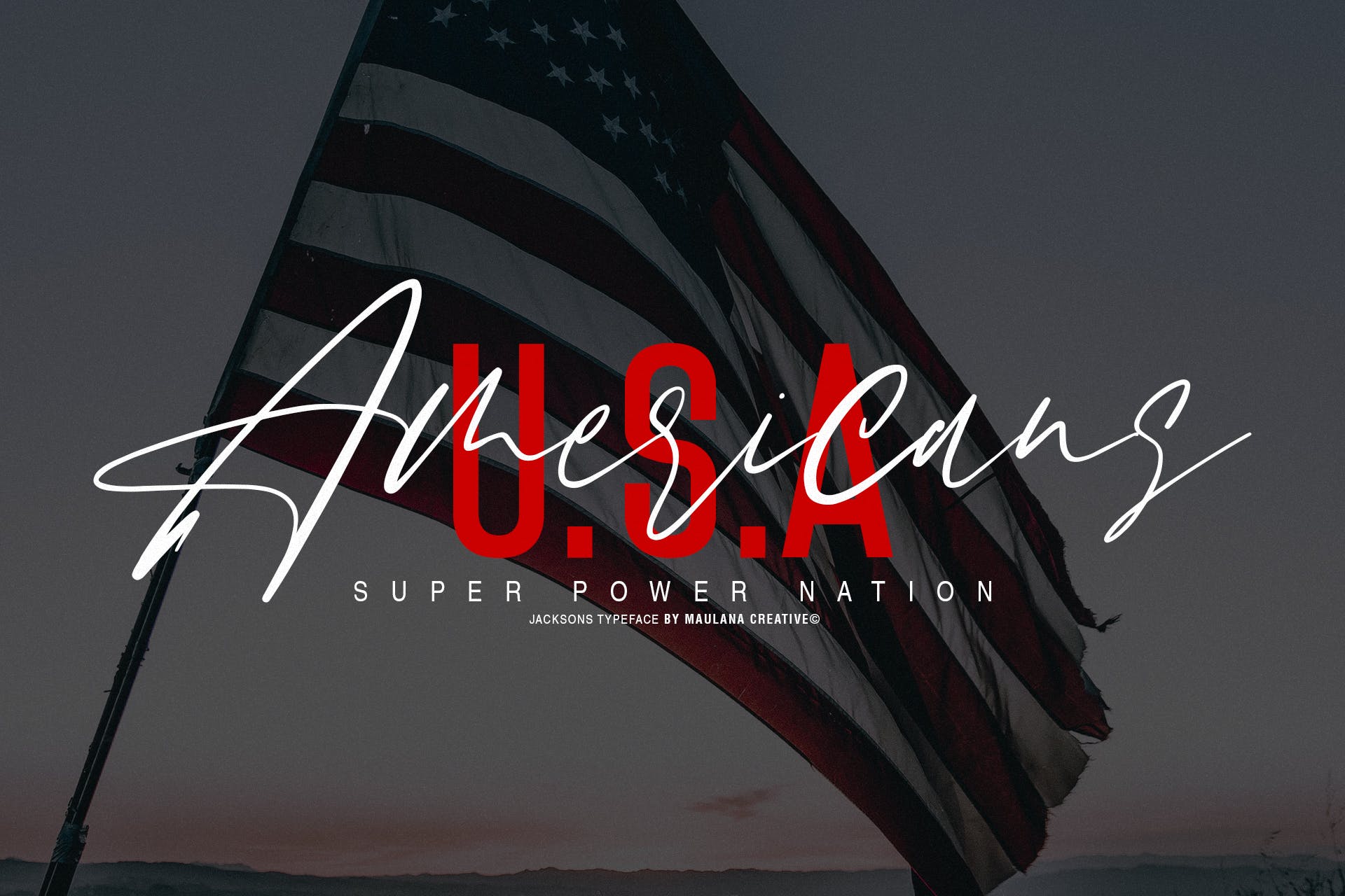 飘逸英文连字书法/无衬线二重奏设计字体 Jacksons Font Duo插图(2)