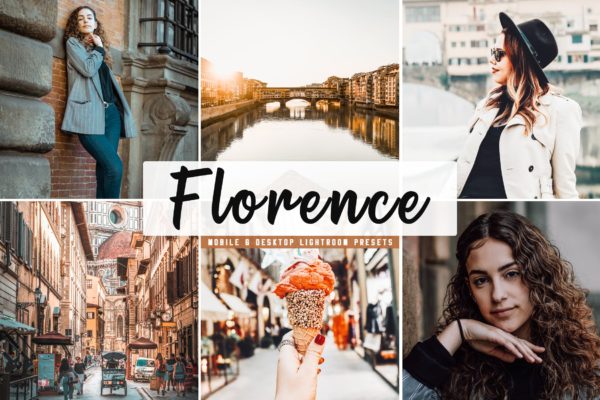 摄影大师级照片后期调色素材库精选LR预设下载 Florence Mobile &amp; Desktop Lightroom Presets