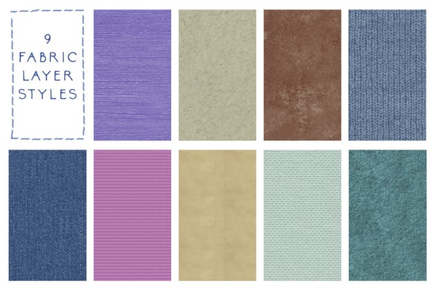 仿真缝纫和刺绣针织效果Photoshop套件 Sewing & Embroidery Photoshop Kit插图(4)