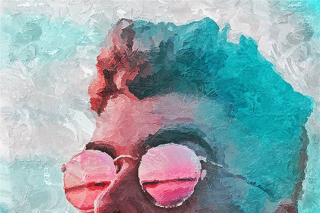 一键生成大师级逼真油画作品效果PS动作 Palette Knife Photoshop Action插图(1)