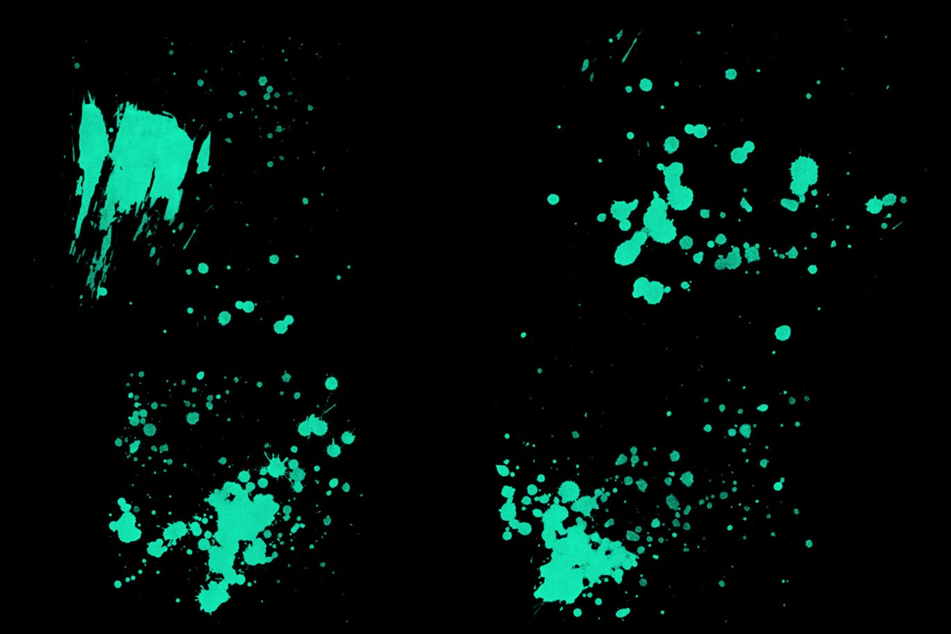 墨水飞溅泼墨图案纹理PS笔刷v5 Splatter Stamp Photoshop Brushes Vol. 5插图(2)