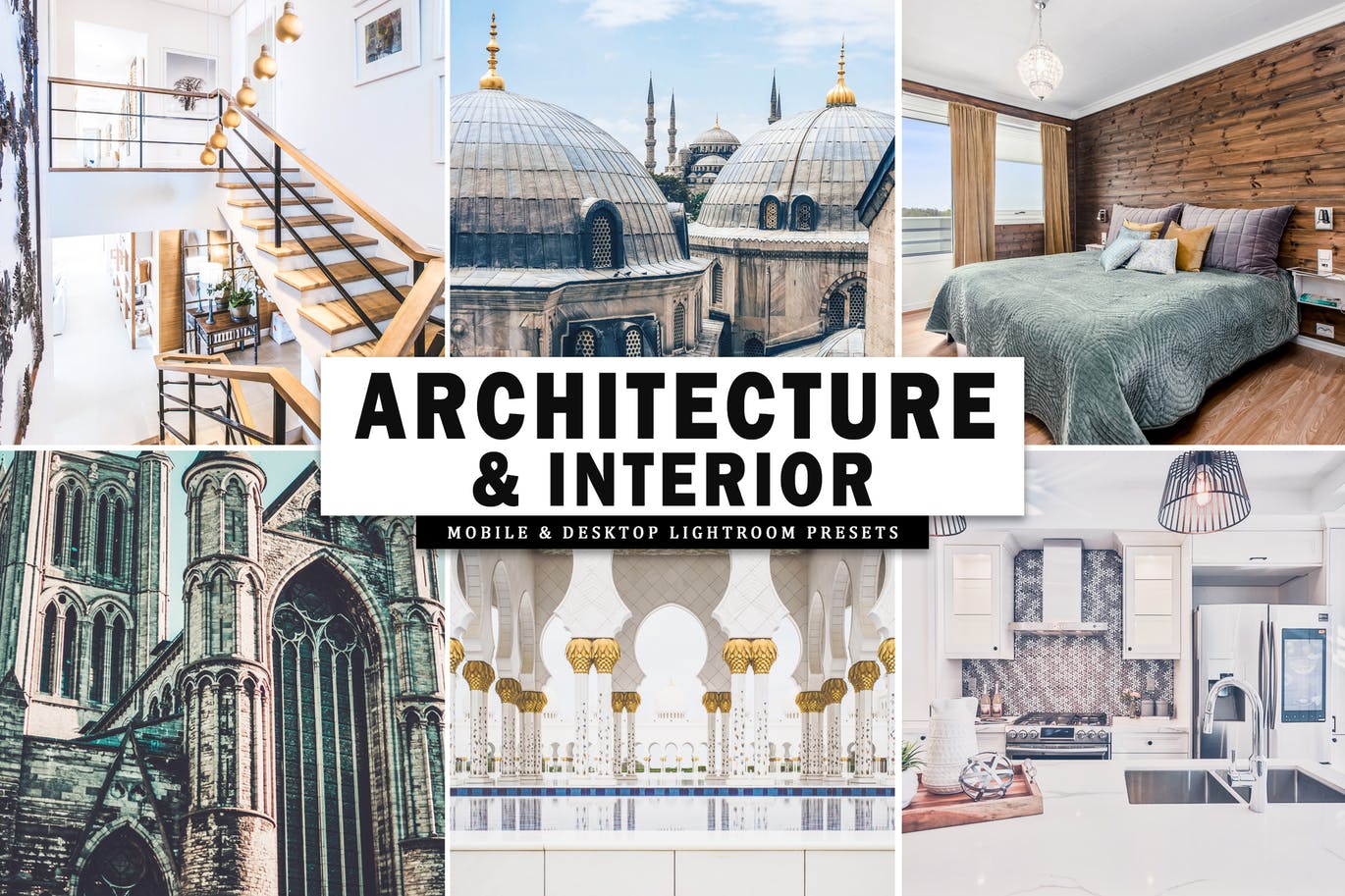 建筑和室内摄影后期处理调色滤镜LR预设 Architecture & Interior Lightroom Presets插图