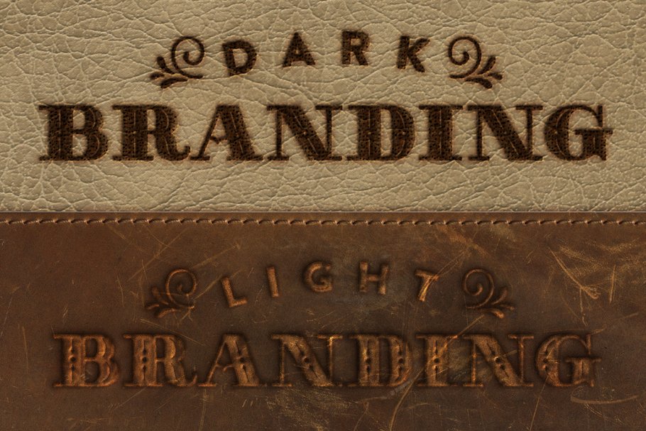 怀旧经典皮革真皮图层样式 The Leathercrafter – Smart PSD插图(2)