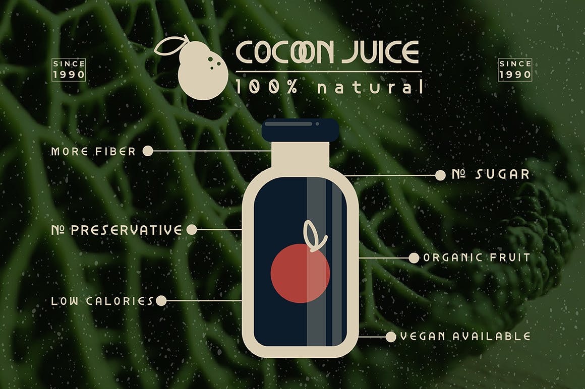 现代未来主义/当代艺术混合风格英文无衬线字体 Genoar Typeface插图(7)