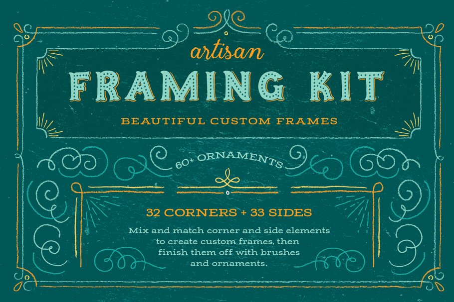 数码艺术家的工具箱-AI笔刷, 纹理, 装饰框, 字母&元素 Artisan’s Tool Chest插图(3)