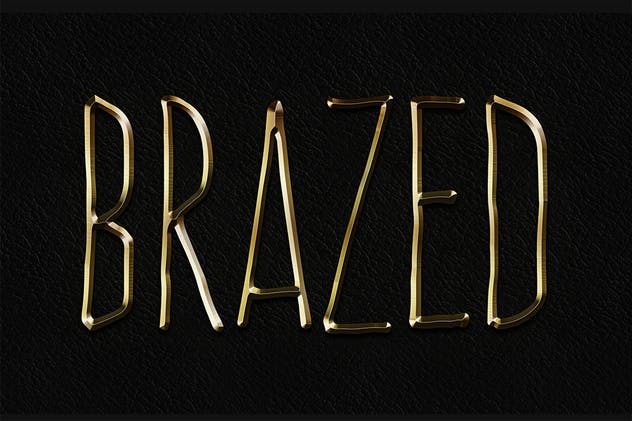 3D金属黄金字体特效PS字体样式 Metal Layer Styles – Photoshop Gold Text Effect插图(1)