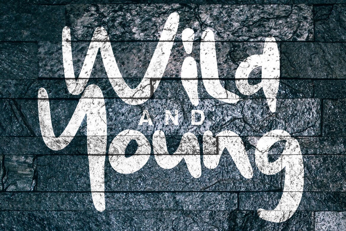 平面设计英文画笔手写字体素材库精选下载 Rich Ganbatte – Logotype Font插图(1)