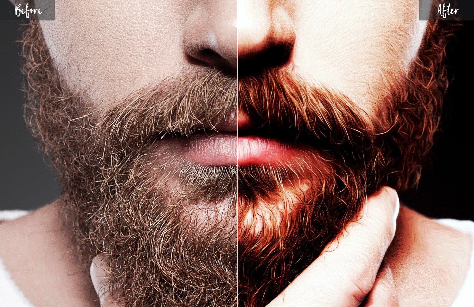 油画风格照片特效样机 Paint Effect Mockup插图(3)