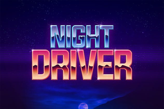 11款80年代复古文特效PS图层样式V3 80s Text Effect V3插图(1)