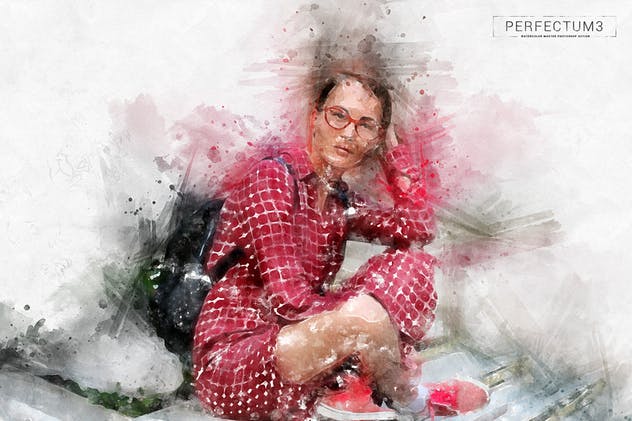 水彩插画大师PS动作 Perfectum 3 – Watercolor Master Photoshop Action插图(1)