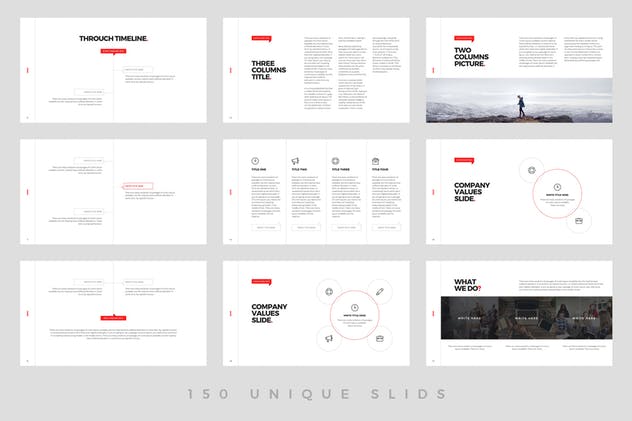 现代简约实用设计风格企业简介介绍PPT模板下载 Balance – Powerpoint Template插图(2)