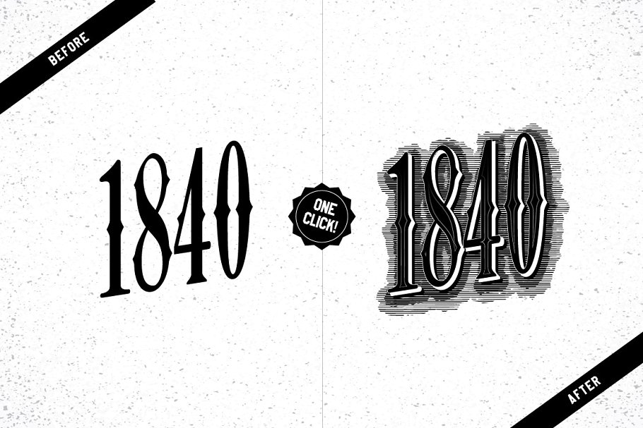 复古蚀刻腐蚀AI图层样式 Etch Vintage Graphic Styles插图(1)