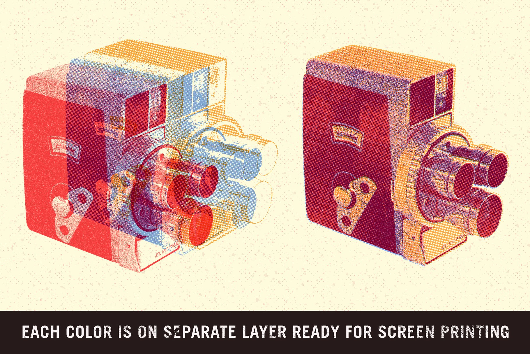 复古影印打印风格图层样式 Misprinter for Adobe Photoshop插图(2)