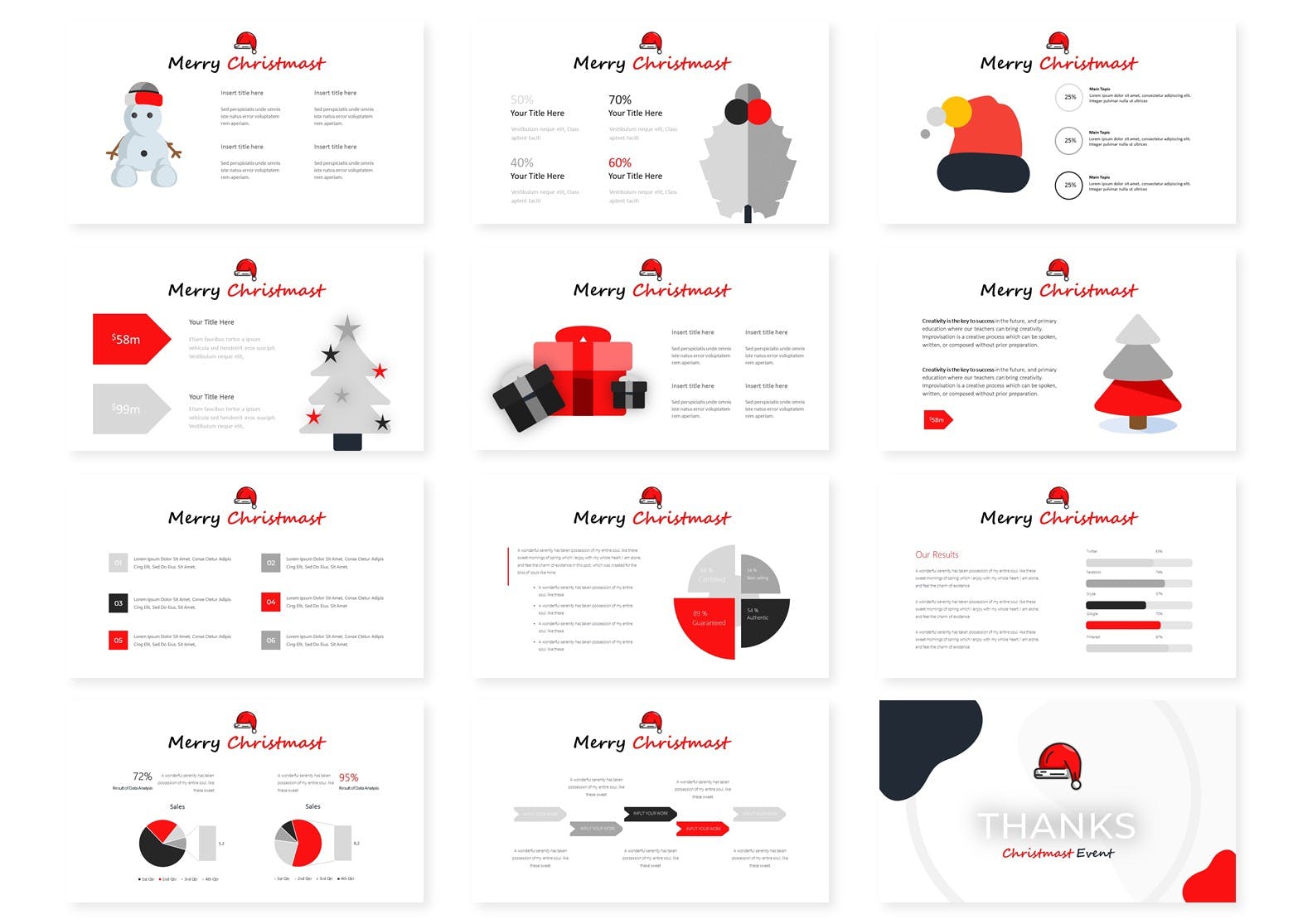 圣诞节庆祝活动主题谷歌演示文稿幻灯片模板 Evenue | Google Slides Template插图(3)