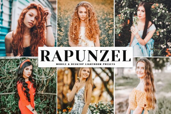 靓丽自然人像摄影色彩调整LR预设下载 Rapunzel Mobile &amp; Desktop Lightroom Presets