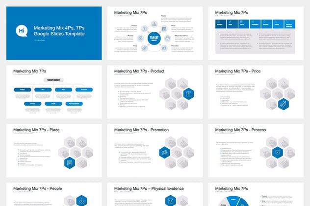 市场营销推广谷歌幻灯片模板 Marketing Mix Google Slides Template插图(1)