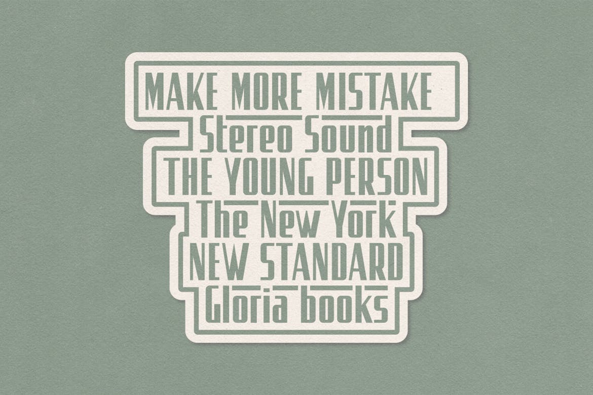 东欧街道工业标志设计风格复古无衬线字体 Uphead Condensed Typeface插图(2)