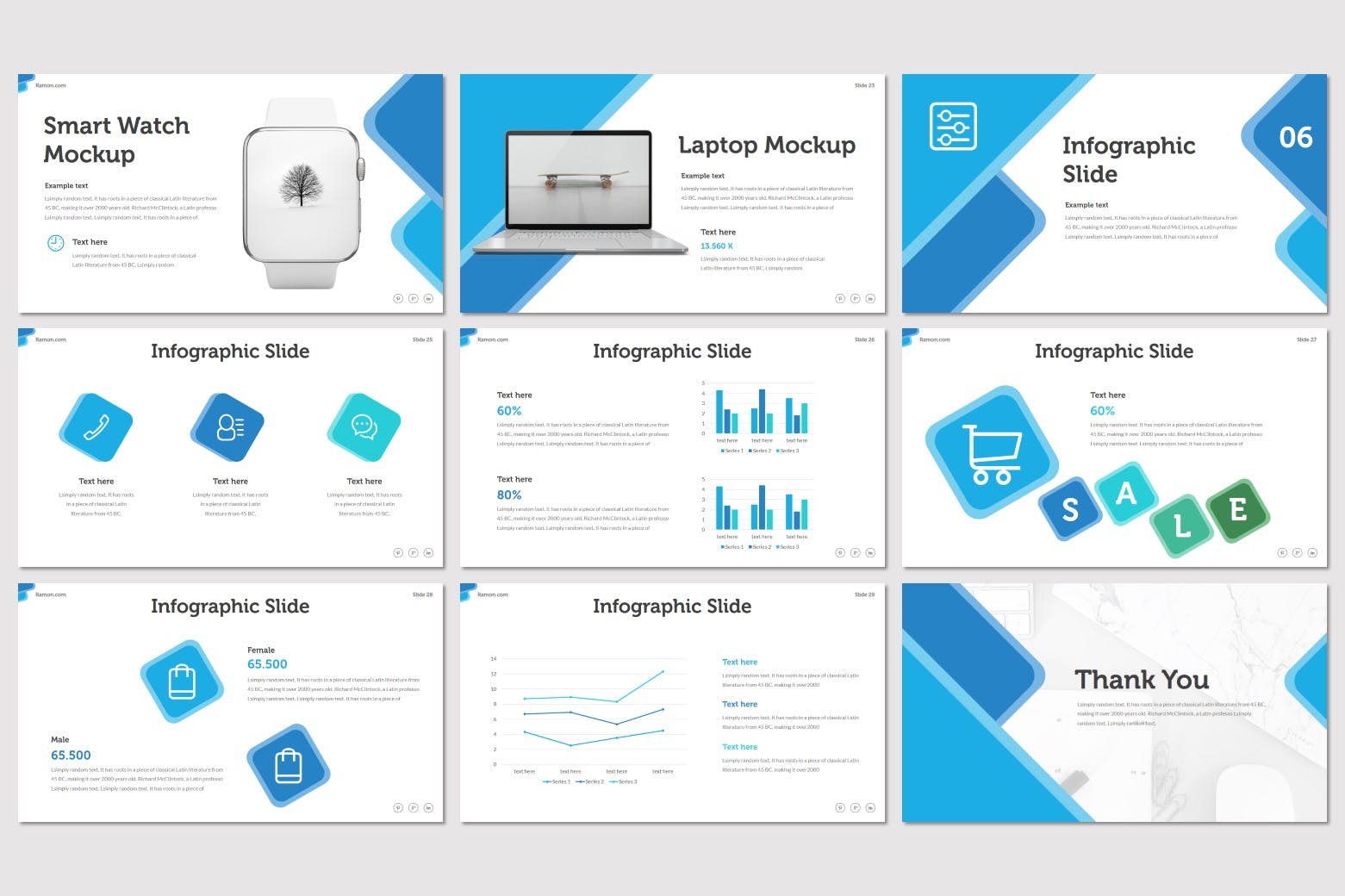 创意产品设计工作室/设计公司谷歌幻灯片模板 Ramon – Google Slides Template插图(4)