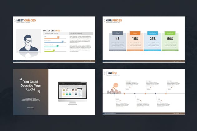 企业和商业宣传Keynote幻灯片模板 Moory Company Keynote Templates插图(4)