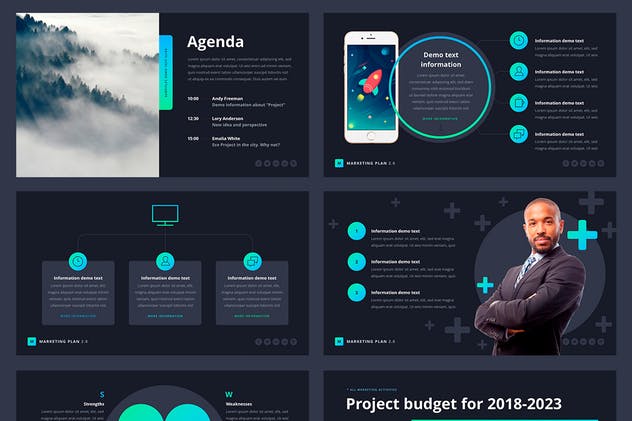 市场营销/市场规划主题Keynote演示文稿设计模板 Marketing Plan 2.0 for Keynote插图(3)