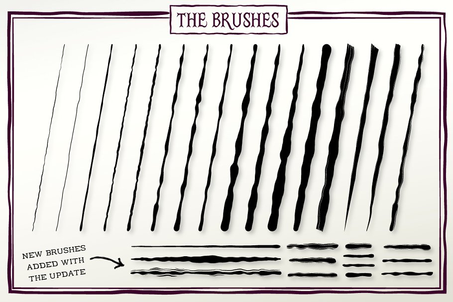 钢笔素描笔画AI笔刷 Ink Sketch Brushes插图(1)