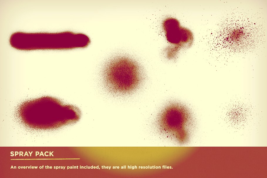 创意油漆喷漆PS图层样式 Spray paint pack for photoshop插图(3)