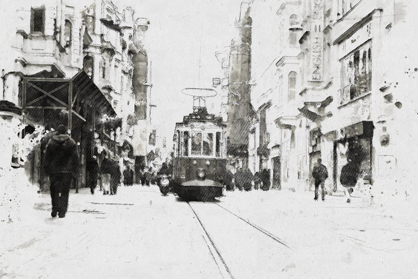 丙烯酸素描艺术效果素材库精选PS动作 Fast Acrylic Sketch CS4+ Photoshop Action插图(5)