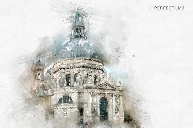 水彩插画大师PS动作 Perfectum 3 – Watercolor Master Photoshop Action插图(3)