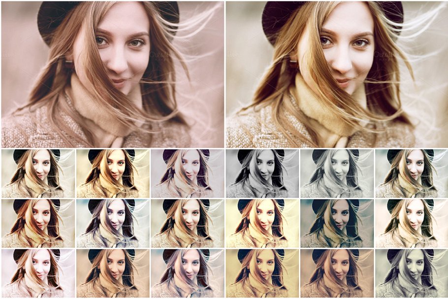 20款Retro复古风格照片效果处理PS动作 20 Retro Photoshop Actions插图(1)