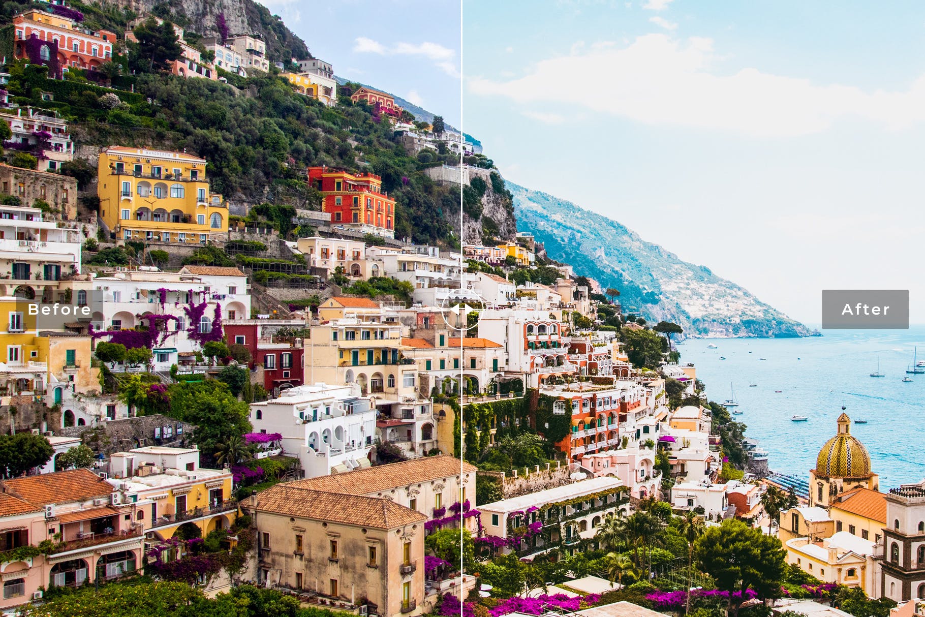 明亮暖色调风格照片滤镜素材库精选LR预设 Positano Mobile & Desktop Lightroom Presets插图(1)