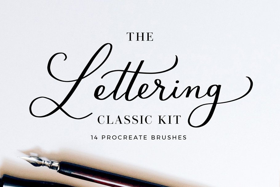 手写英文字体Procreate笔刷 Procreate Lettering Brushes Classic插图