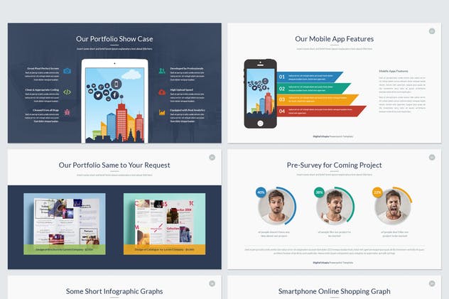 数据信息科技风格PPT幻灯片模板下载 Digital Utopia PowerPoint Template插图(6)