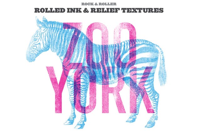 怀旧凸版墨水印刷风格纹理PS图层样式 Rock and Roller Letterpress Kit插图(1)