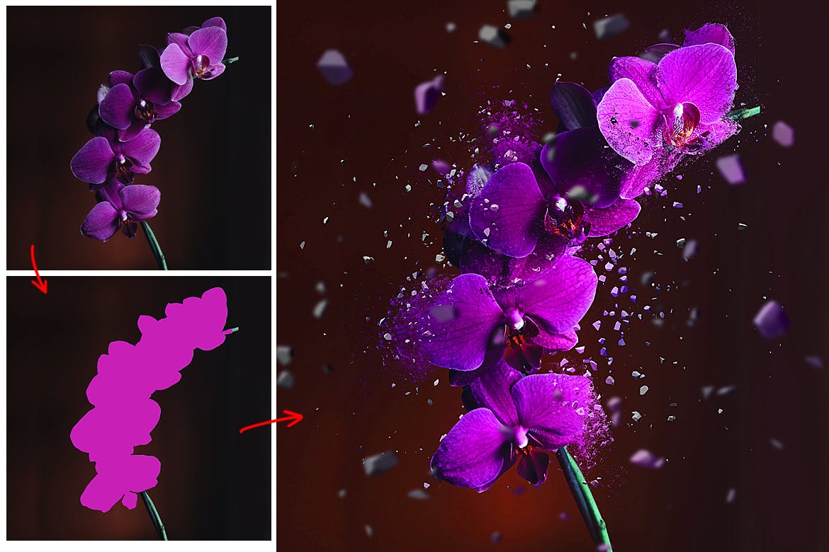 电影科技感的分解粉碎照片特效PS动作 Explode And Shatter Photoshop Action插图(3)