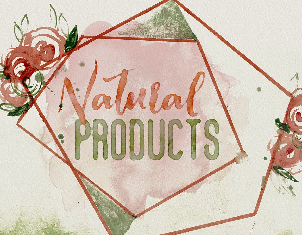 5款添加水彩文字效果PSD分层模板 5 Watercolor Text or Shape Effect Templates插图(9)