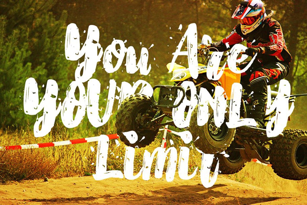 斑点脏纹理英文粗体笔刷艺术字体 Alexdirte Brush Font插图(6)