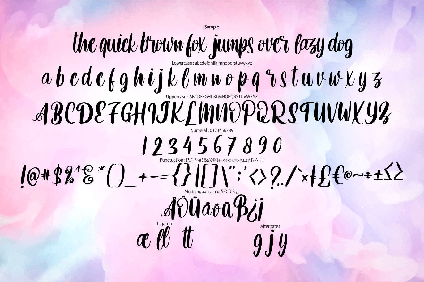 现代时尚风格英文书法字体素材库精选 Betnefie | Modern Fashion Style Font插图(5)