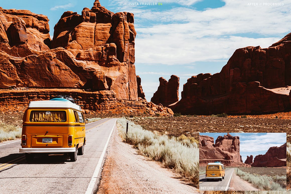 15款Instagram社交旅行照片滤镜风格素材库精选LR预设 15 Instagram Traveler Ligtroom Presets + Mobile插图(4)