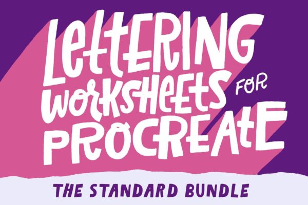 可爱风格手写字体图形笔刷[PS&amp;Procreate] The Standard Bundle Pack