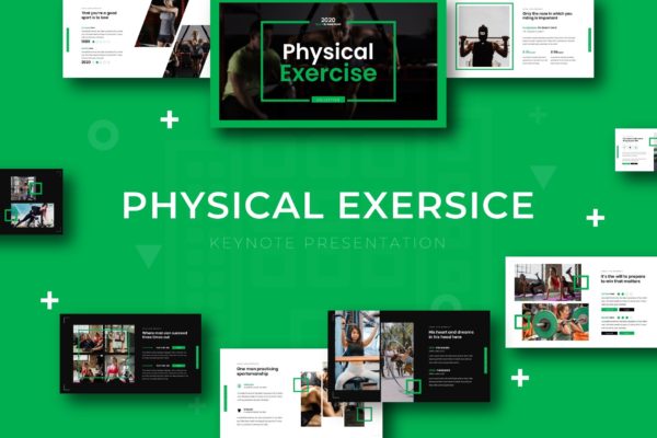 健身运动主题素材库精选Keynote模板模板 Physical – Keynote Template