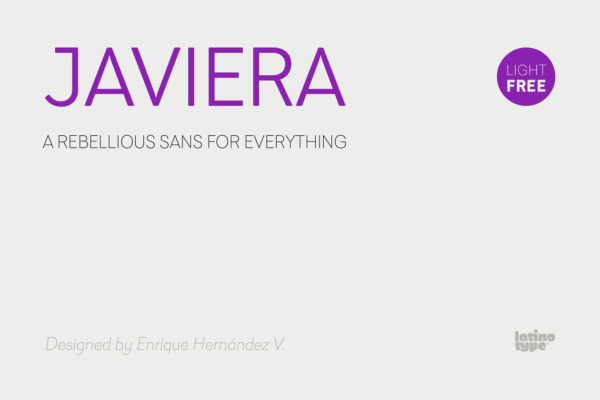 品牌设计/印刷排版适用的几何无衬线英文字体 Javiera