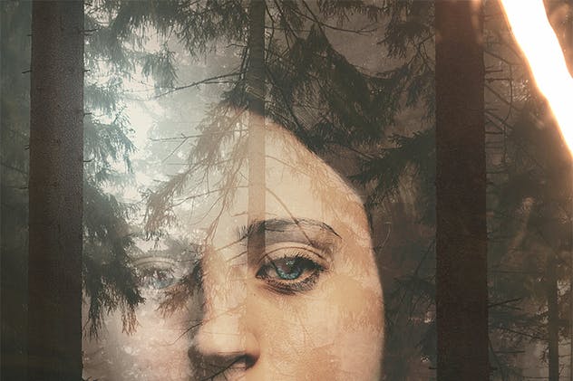 炫酷双重曝光海报照片特效PS动作 Double Exposure Photoshop Actions插图(12)