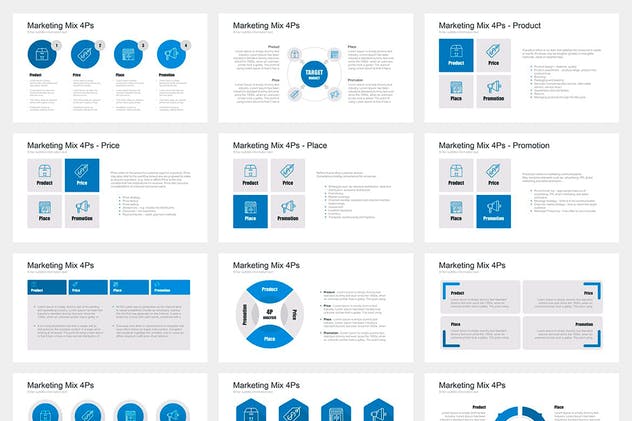市场营销推广谷歌幻灯片模板 Marketing Mix Google Slides Template插图(2)
