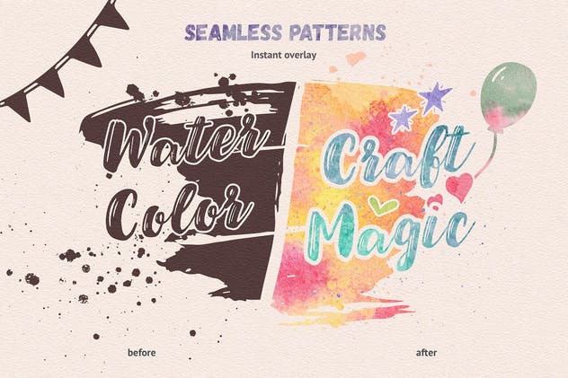 超级水彩绘画设计师工具包[ps水彩笔刷/样式/纹理] Artistic Studio: Watercolor Toolkit插图(4)