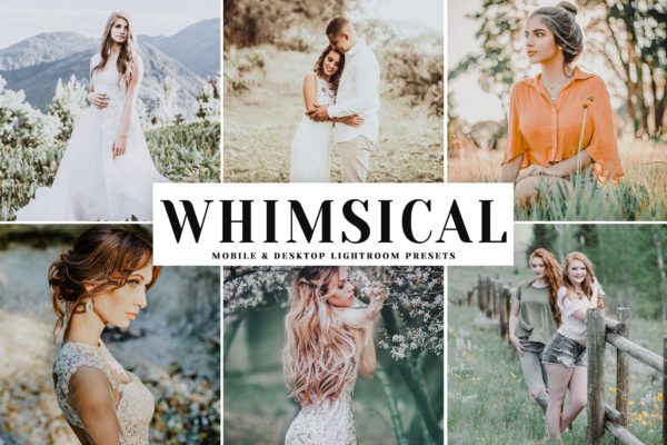 淡绿色调人像摄影后期处理LR调色预设下载 Whimsical Mobile &amp; Desktop Lightroom Presets
