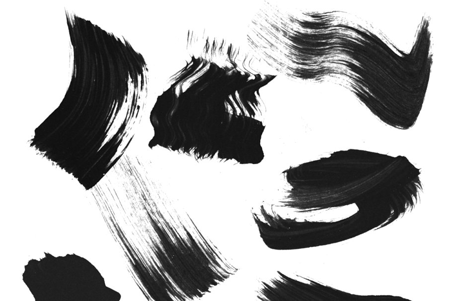 150手工画笔笔画笔迹PS笔刷 150 Handcrafted Acrylic Brushes插图(2)