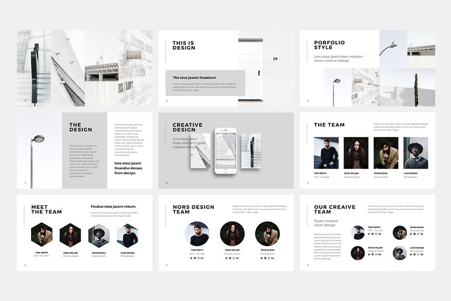 创意设计产品演示Keynote幻灯片模板 NORS Keynote Template + Big Bonus插图(4)